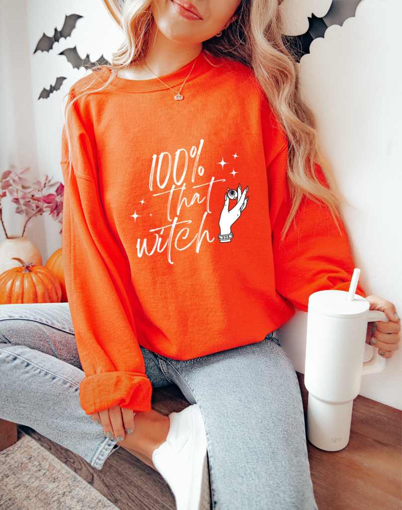 Load image into Gallery viewer, 100% That Witch Crewneck
