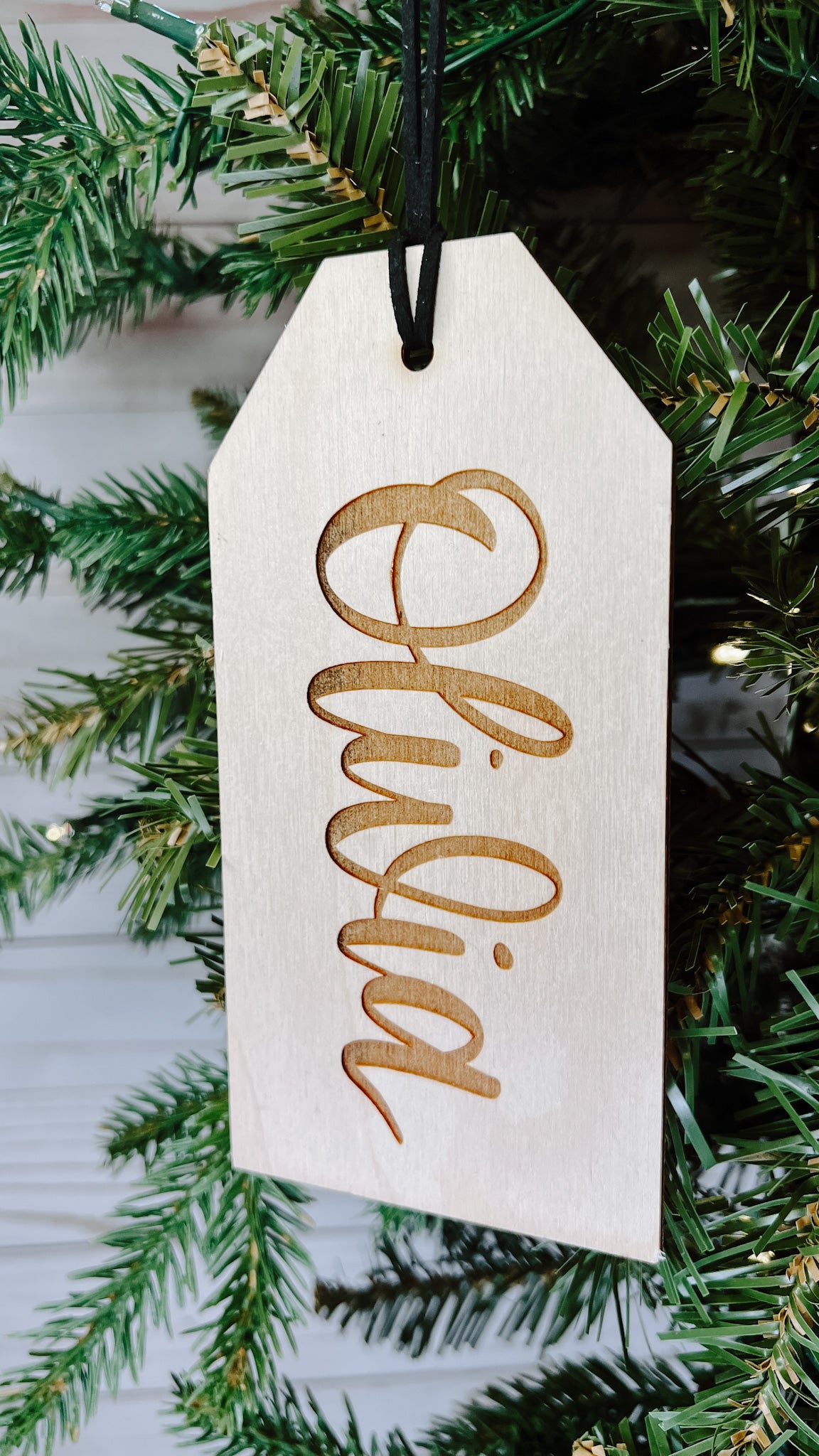 Personalized Wood Stocking Tag