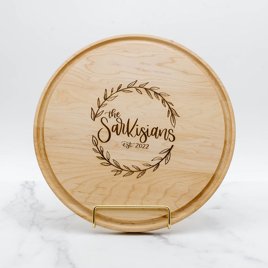 Load image into Gallery viewer, Round Wood Cutting Board
