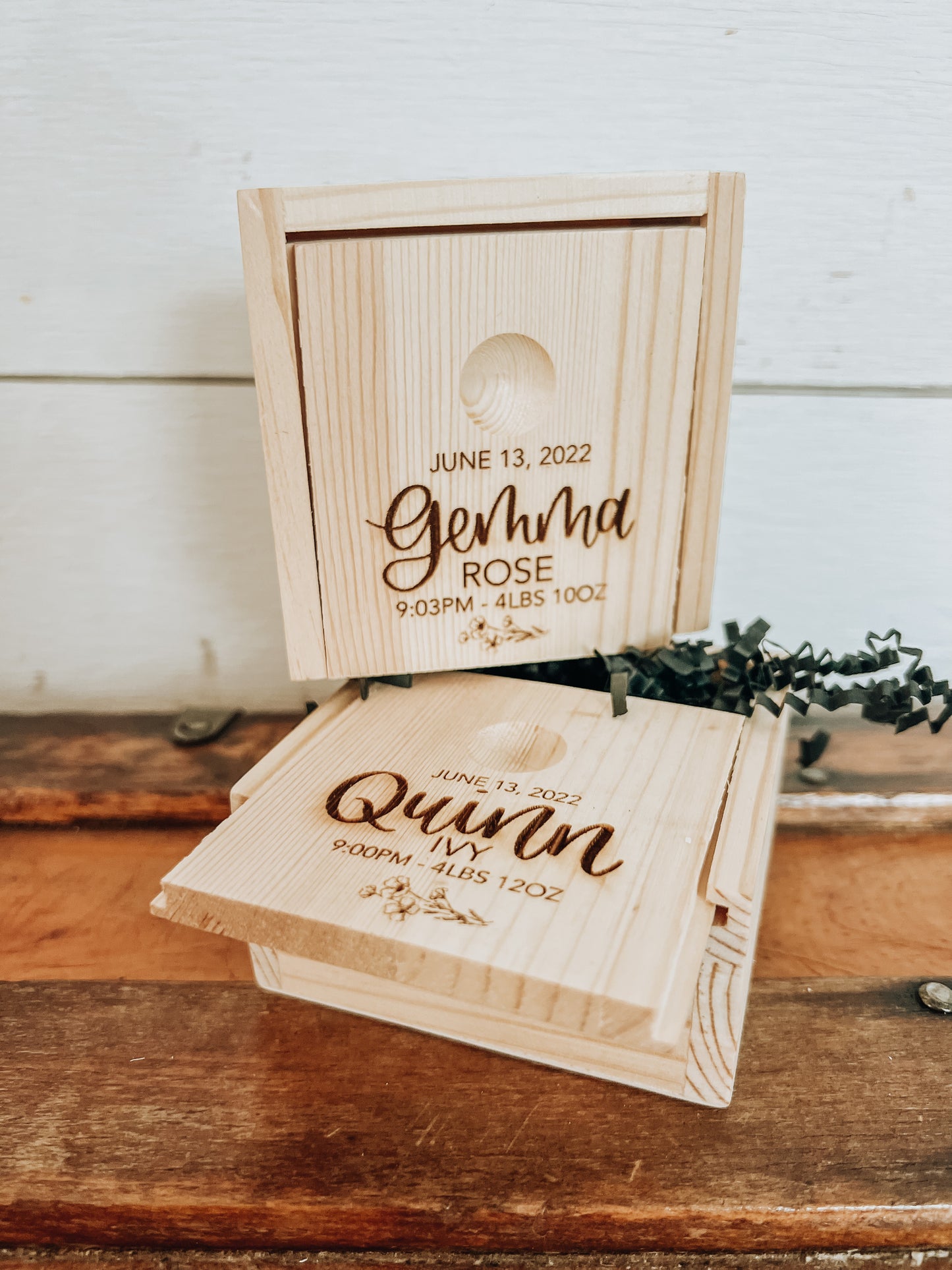 Load image into Gallery viewer, Wooden Baby Memory Box
