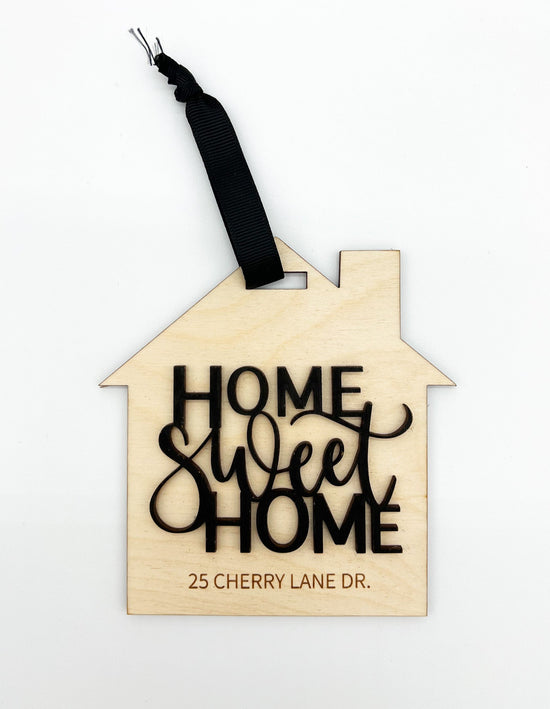 Load image into Gallery viewer, Home Sweet Home + Address Ornament
