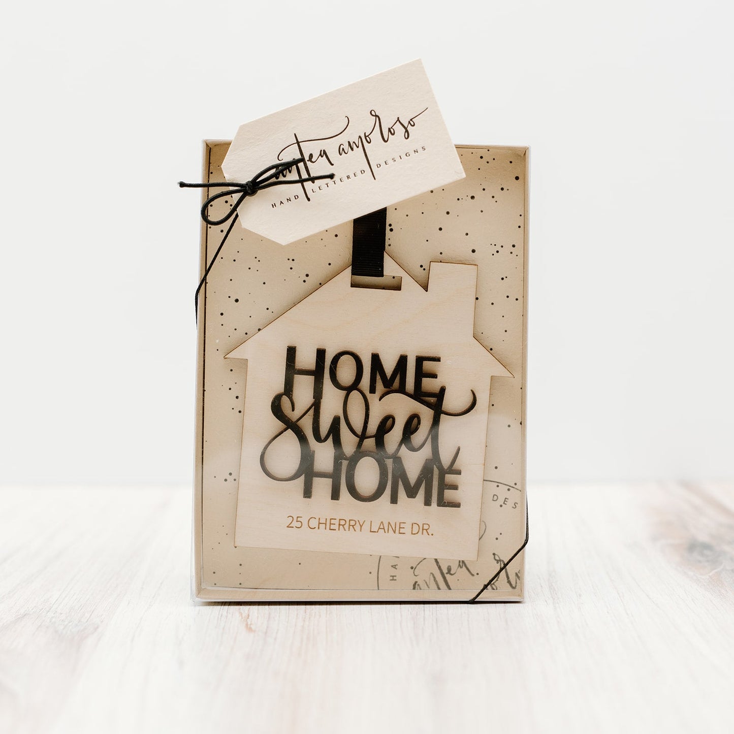 Home Sweet Home + Address Ornament